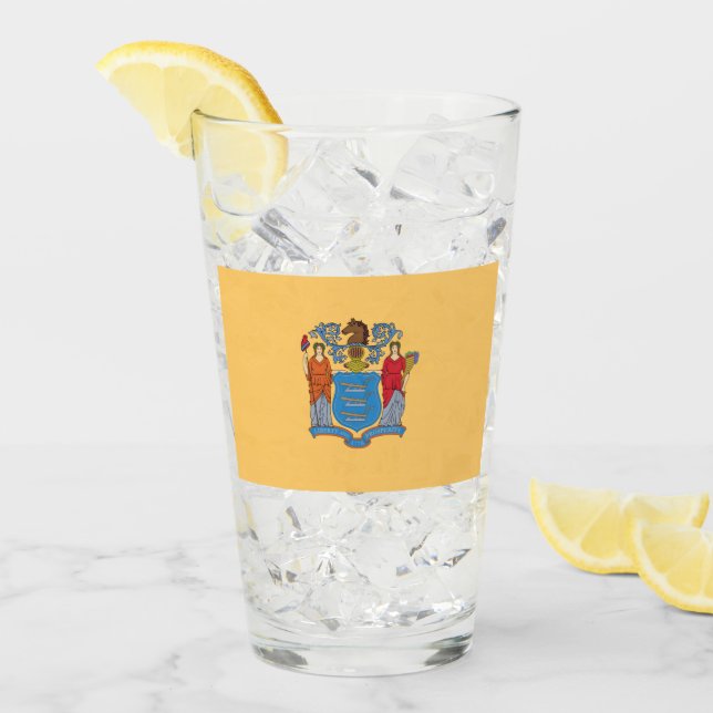 Copo De Pint Bandeira de Nova Jersey (Gelo frontal)
