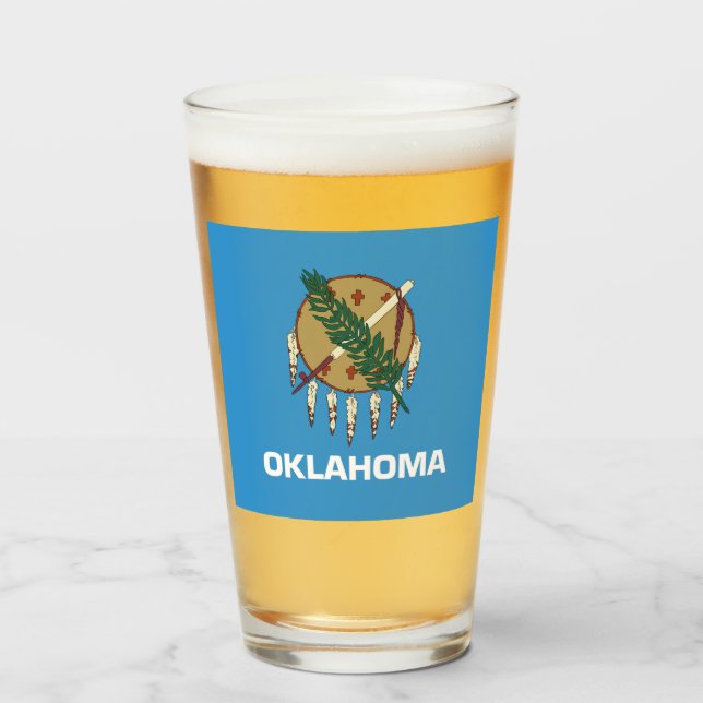 Copo De Pint bandeira de Oklahoma (Frente (Preenchido))