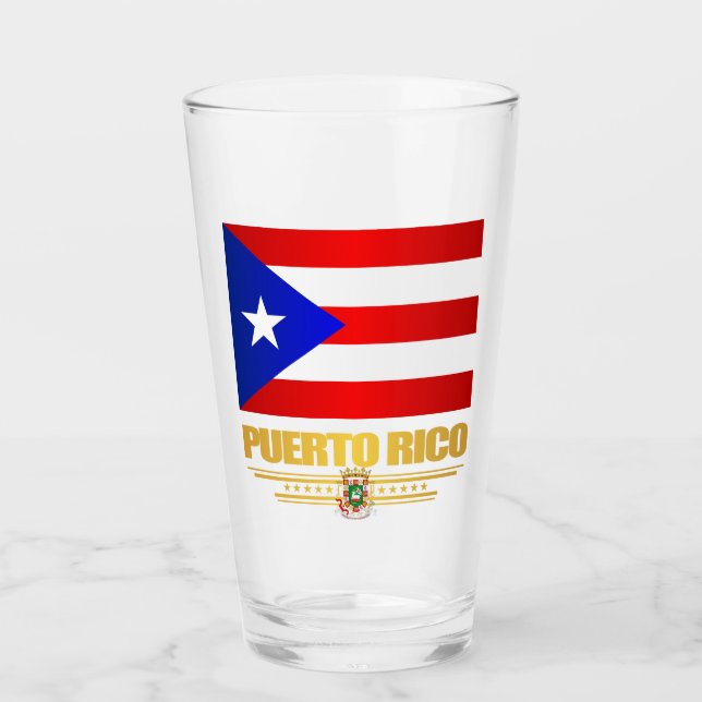 Copo De Pint Bandeira de Porto Rico (Frente)