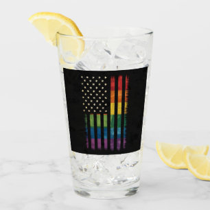 Copo De Pint Bandeira do Arco-íris Destruída Pride EUA América