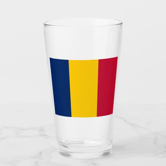 Copo De Pint Bandeira do Chade (País Africano) (Frente)