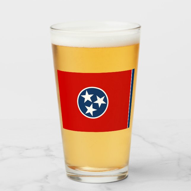 Copo De Pint Bandeira do Estado do Tennessee (Frente (Preenchido))