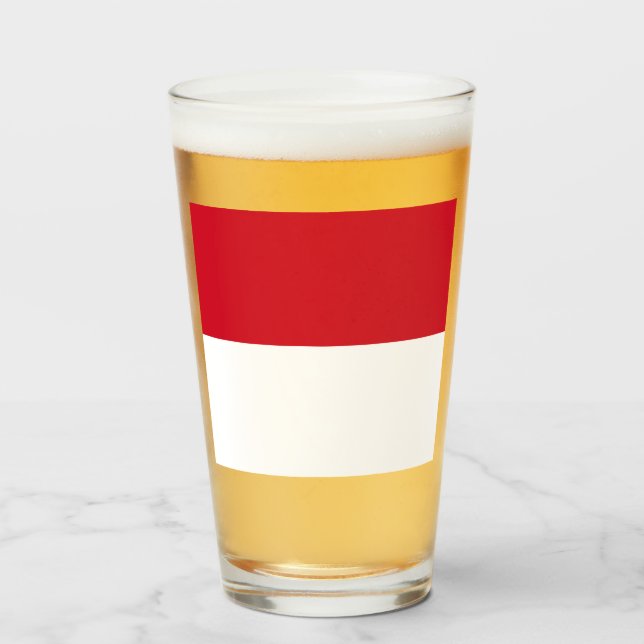 Copo De Pint Bandeira do Mônaco (Frente (Preenchido))