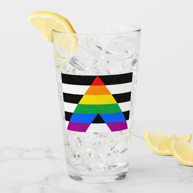 Copo De Pint Bandeira do Orgulho Aliado (Gelo frontal)