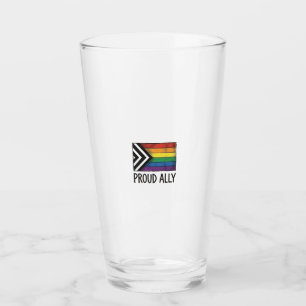 Copo De Pint Bandeira do Orgulho Aliado Vetor Camiseta Design_1