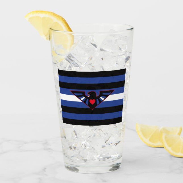 Copo De Pint Bandeira do Orgulho da Águia de Couro (Gelo frontal)