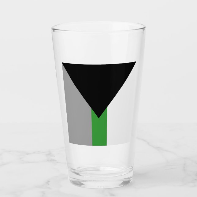 Copo De Pint Bandeira do Orgulho Demiromântico (Frente)