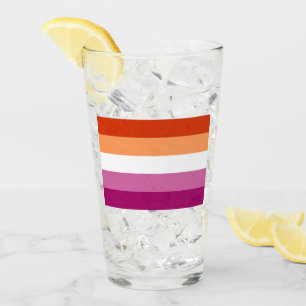 Copo De Pint Bandeira do Orgulho Lésbico (5 listras)