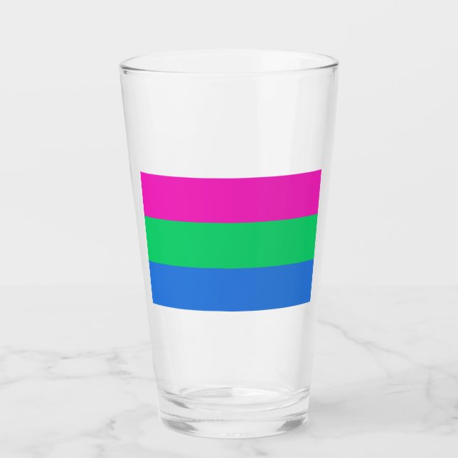 Copo De Pint Bandeira do Orgulho Polissexual (Frente)