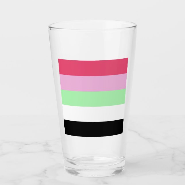 Copo De Pint Bandeira do Orgulho Recipromântico (Frente)