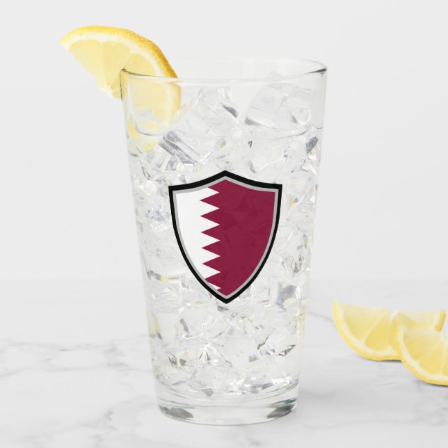 Copo De Pint bandeira do Qatar (Gelo frontal)