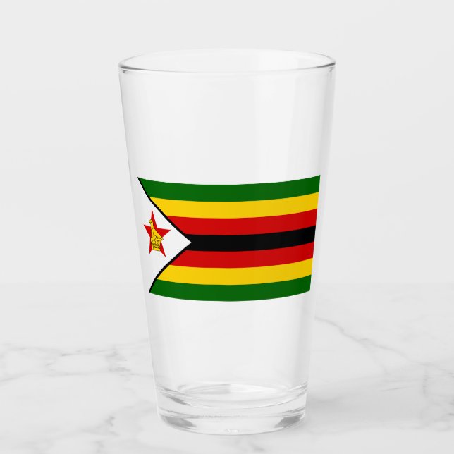 Copo De Pint Bandeira do Zimbabué (Frente)