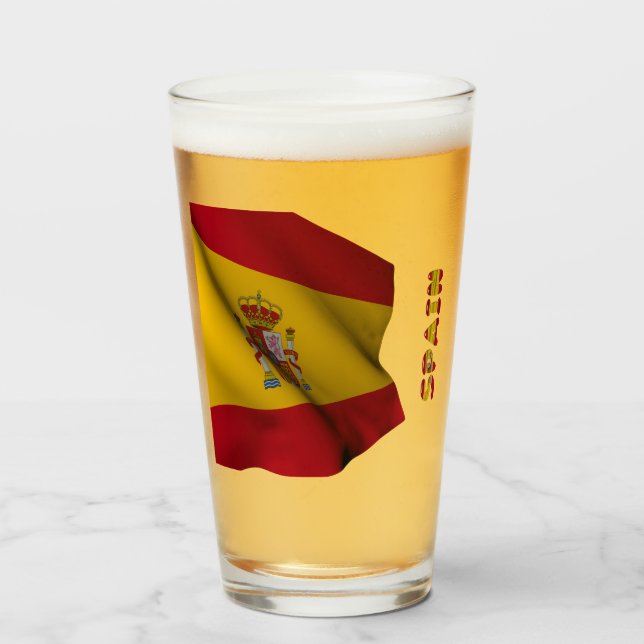Copo De Pint bandeira espanhola (Frente (Preenchido))
