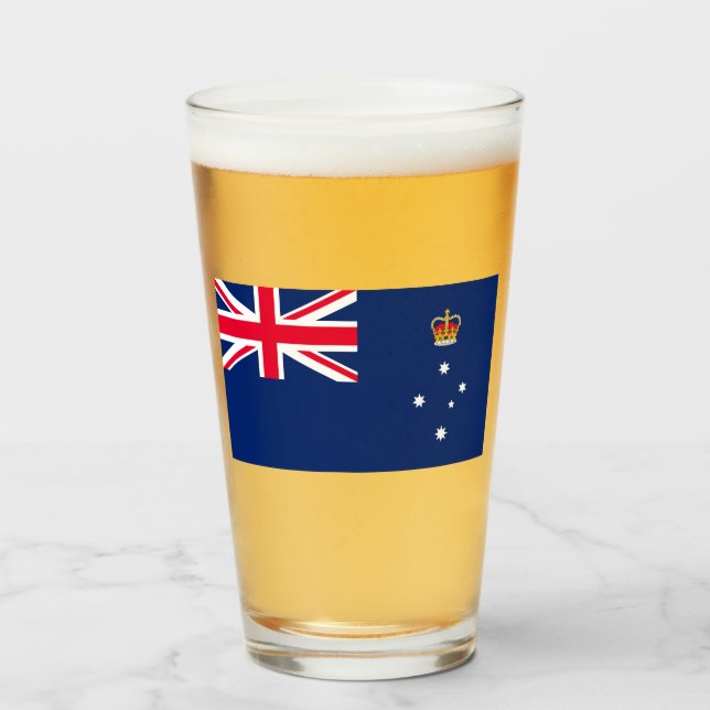 Copo De Pint Bandeira Estadual de Victoria (Austrália) (Frente (Preenchido))