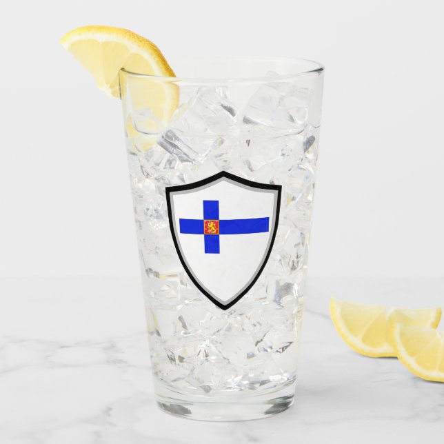 Copo De Pint bandeira finlandesa (Gelo frontal)