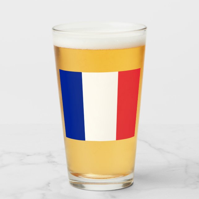 Copo De Pint Bandeira francesa (França) (Frente (Preenchido))