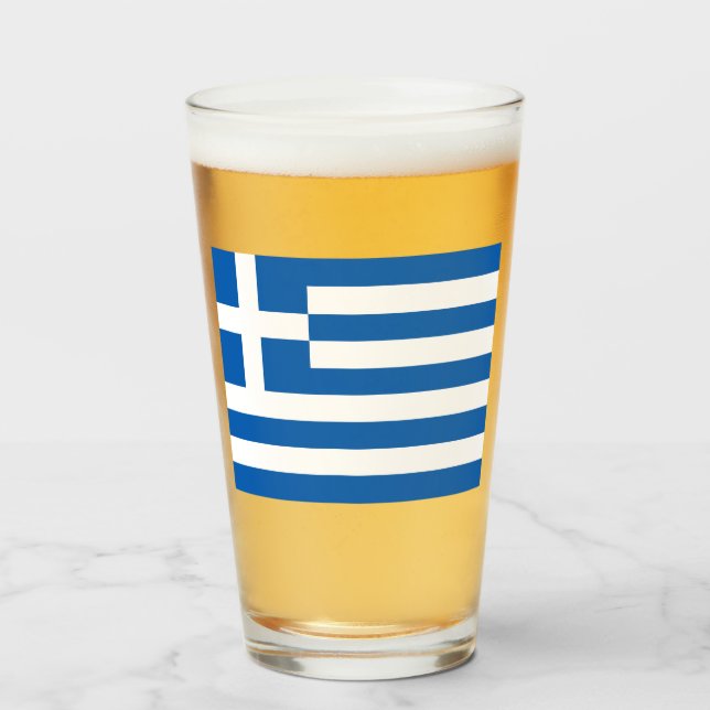 Copo De Pint Bandeira grega (Grécia) (Frente (Preenchido))