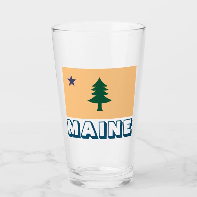 Copo De Pint Bandeira histórica do Maine (1901-1909) (Frente)