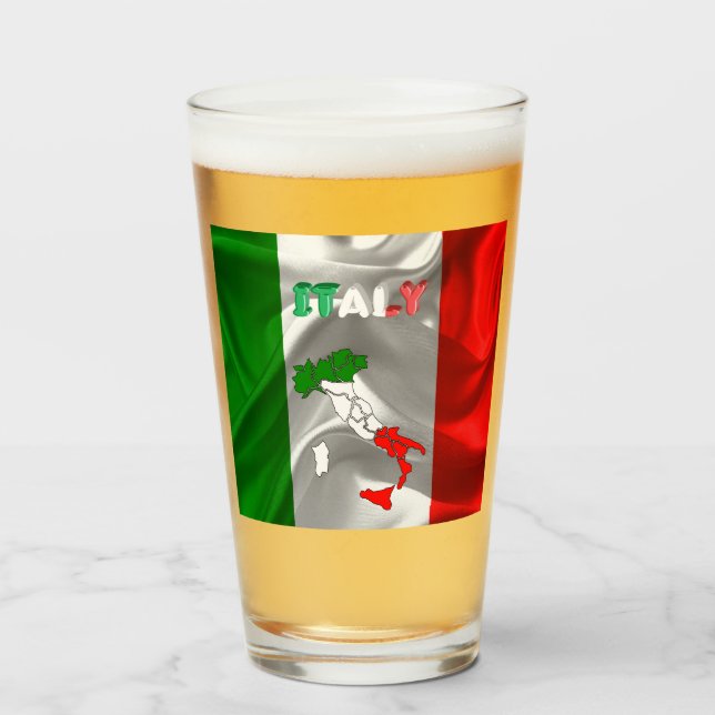 Copo De Pint Bandeira italiana (Frente (Preenchido))