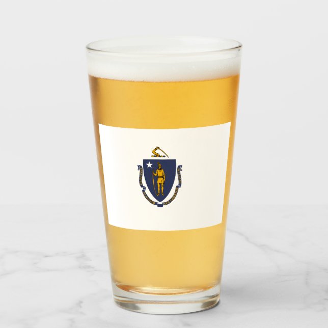 COPO DE PINT BANDEIRA MASSACHUSETES (Frente (Preenchido))