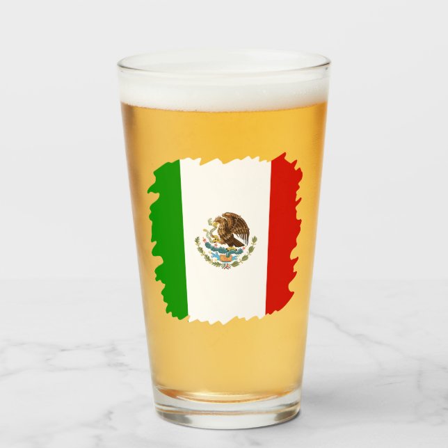 Copo De Pint Bandeira mexicana (Frente (Preenchido))