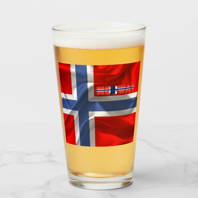 Copo De Pint Bandeira norueguesa       (Frente (Preenchido))