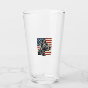 Copo De Pint Bandeira Patriótica Vintage Great Dane Design Veto