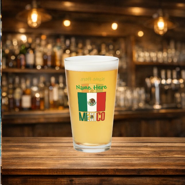 Copo De Pint Bandeira Personalizada do México (Criador carregado)