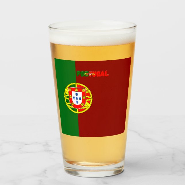Copo De Pint bandeira portuguesa    (Frente (Preenchido))