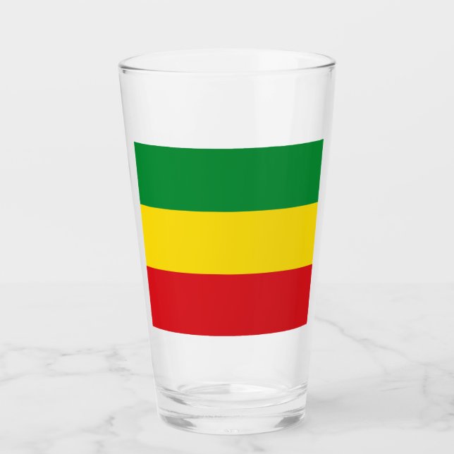 Copo De Pint Bandeira Rastafarian Rasta Etiópia (Frente)