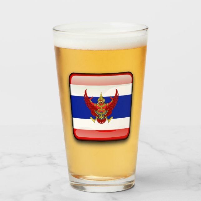 Copo De Pint bandeira tailandesa emblem  (Frente (Preenchido))