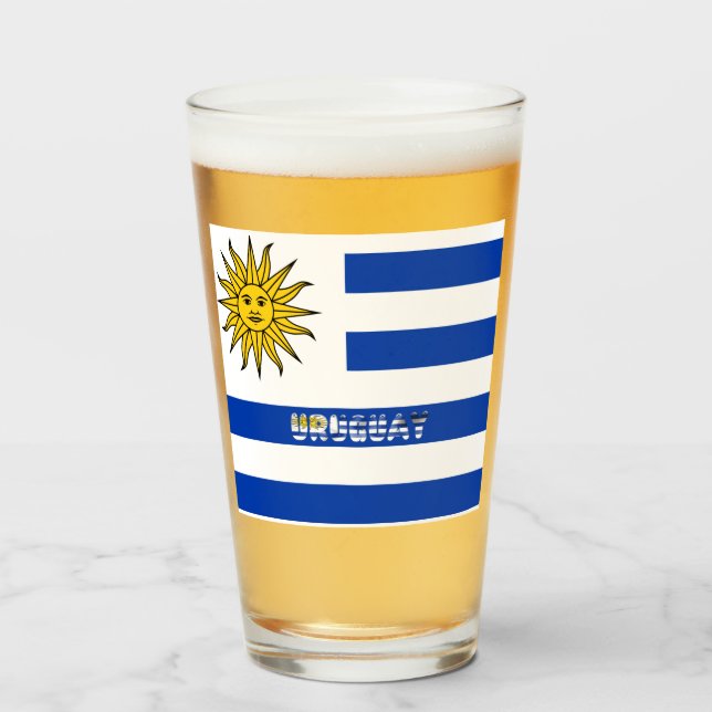 Copo De Pint bandeira uruguaia  (Frente (Preenchido))