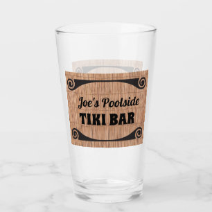 Copo De Pint Bar Bamboo Reed Style Tiki com nome