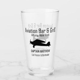 Copo De Pint Bar de aviação e óculos de cerveja