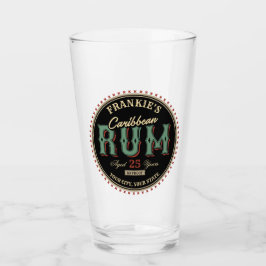 Copo De Pint Bar de Etiqueta de Rum de Caribe Personalizado