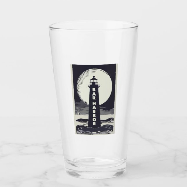Copo De Pint Bar Harbor Maine Farol Lua (Frente)
