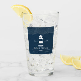 Copo De Pint Barco de Farol Azul Personalizado