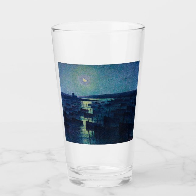 Copo De Pint Barcos de pesca à Lua (Camaret, França) (Frente)