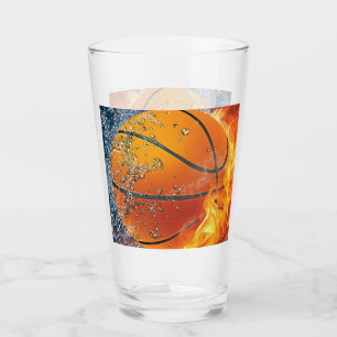 Copo De Pint Basquete flamejante