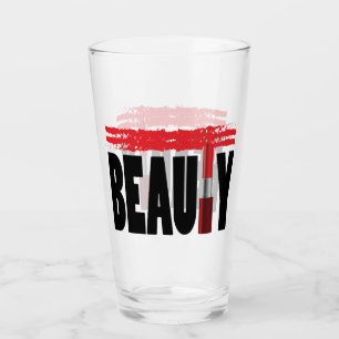 Copo De Pint Batom da tipografia da beleza