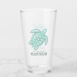 Copo De Pint Beach House Turtle Aqua Blue ID623