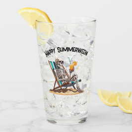 Copo De Pint Beach Lounging Skeleton Halloween