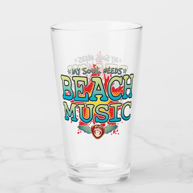 Copo De Pint Beach Music Soul Glass Tumbler (Frente)