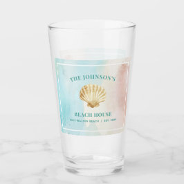 Copo De Pint Beach Themed Glass Tumbler