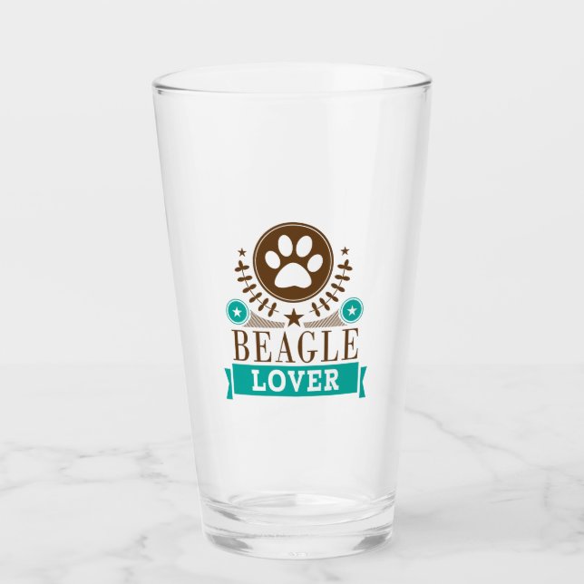Copo De Pint Beagle Dog Lover (Frente)