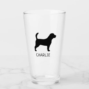 Copo De Pint Beagle Silhouette Personalised Dog Breed