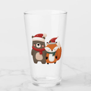 Copo De Pint Bear e Raposa Cubra de Natal/Inverno