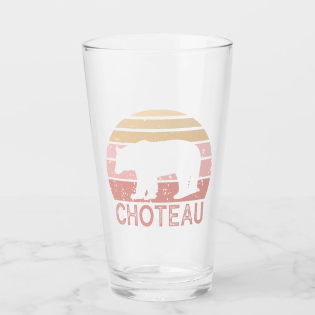 Copo De Pint Bear Retro Choteau Montana (Frente)