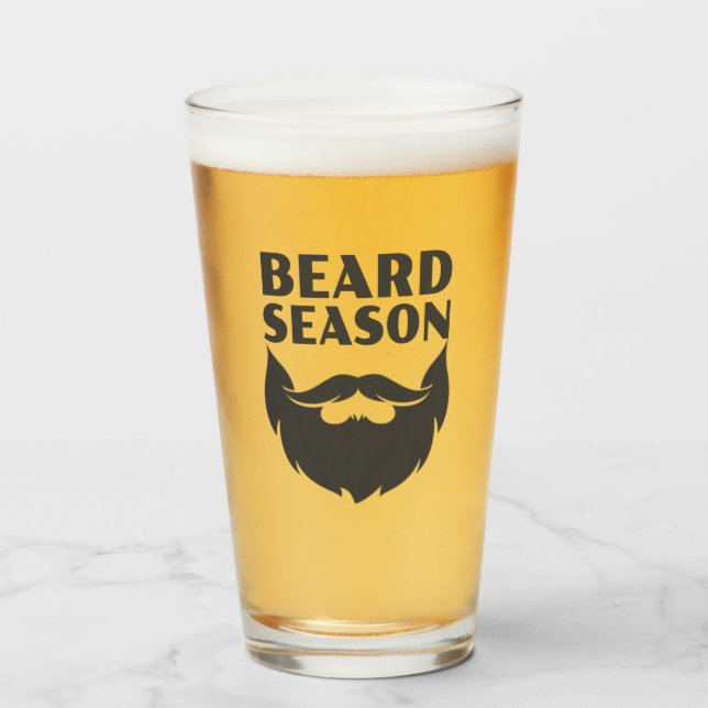 Copo De Pint Beard Season (Frente (Preenchido))