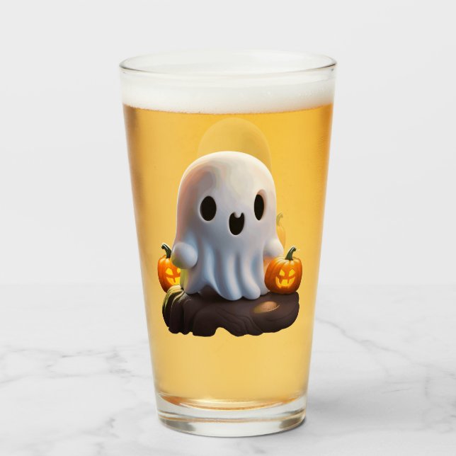 Copo De Pint Bebê Fantasma Caráter de Dia das Bruxas (Frente (Preenchido))